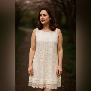 Rewind Cream Lace dress